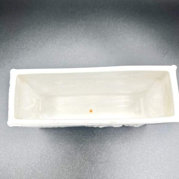 Antique Sowerby 1232 Old King Cole Victorian Pressed Milk Glass Fiddlers Vase - Picture 5 of 16